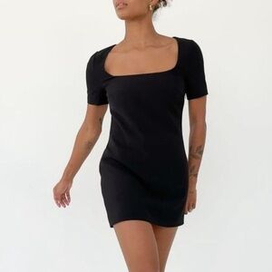 Rumored Mod Black Mini Dress